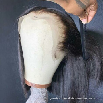 Raw Indian Virgin Natural Human Hair Lace Front Wig For Black Women Yeswigs HD Full Lace Frontal Closure Wig Human Hair Vendor
